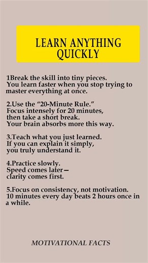 Learn Anything Quickly ⚡ | #MindPower #StudyTips