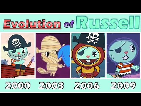 Evolution of RUSSELL from Happy Tree Friends