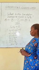 What is the oxidation number of carbon in ethyne? | Chemistry online class