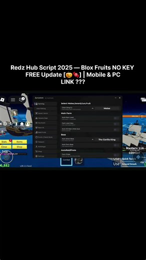 Redz Hub Script 2025 — Blox Fruits Script NO KEY | FREE Update | Mobile & PC #robloxfyp #robloxscript #bloxfruits #redzhub