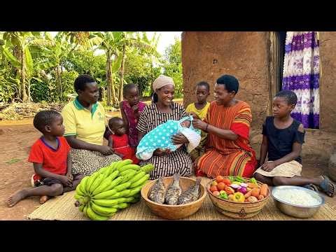 A Big Feast To Welcome Our Newborn & Youngest Mother In Our African Village