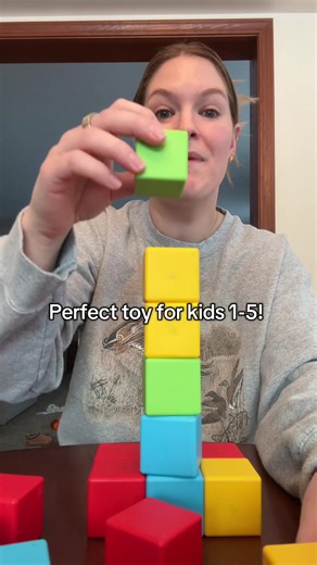 These magnetic stacking cubes are so much fun my toddler loves them! #buildingtoys #buildingblocks #magneticcubes #toddlertoys #toys