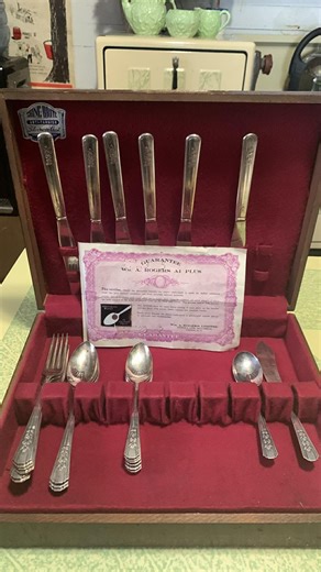 Wm A Rogers Silverplate Rosie-exquisite Boxed Flatware - Etsy