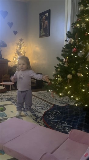 I thought if Gem had her own Christmas tree, it would deter her from the real one. Spoiler: it did not- and she blamed Abby 😂 | Samantha Hyde