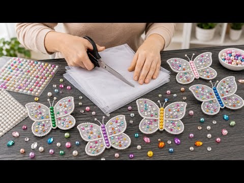 Turn Fabric net Into Stunning Double-Wings Butterflies DIY Best Out Of Ideas