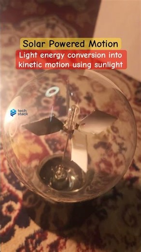 SOLAR POWERED MOTION – Demonstrates light energy conversion into kinetic motion using sunlight.