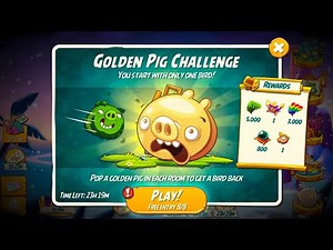 Angry Birds 2 Golden Pig Challenge Dec 17, 2025 TODAY! (All Rooms No Gems / With Leonard)