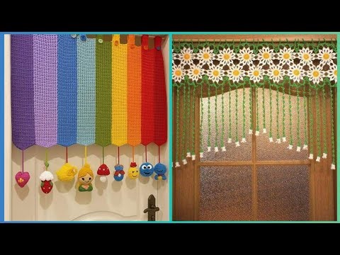 New Decorative Crochet Curtains Design 2025/Crochet Window Valance