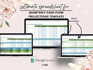Quarterly Cash Flow Projections Template, Digital Download, Editable Spreadsheet, Easy to Use, Google Sheets - Etsy Australia