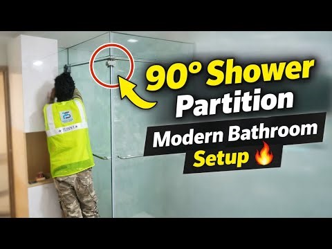 90 Degree Glass Shower Partition | Full Installation Process @gulzarmollick9878 