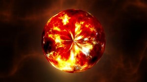 An image of a star exploding in space