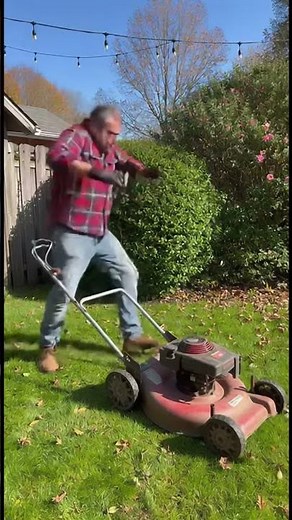 Funny Lawn Mower Fail! 🌱💥 Man Falls into Bush | VextroAI