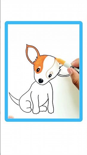 Aprende a Dibujar y Colorear Un Perro Chihuahua | DIBUJOS para niños | Pocoyó #Shorts