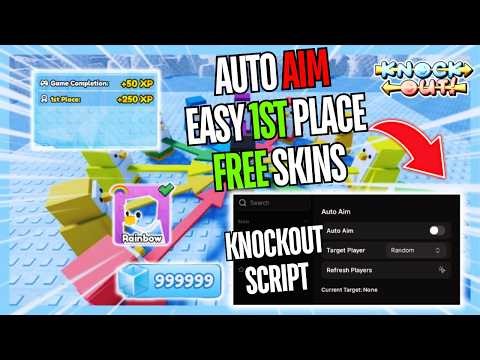 [🐧🧊 BEST] Knockout! Script – AUTO AIM | AUTO FARM | UNLOCK SKINS | AUTO COMPLETE OBBY | AUTO WIN