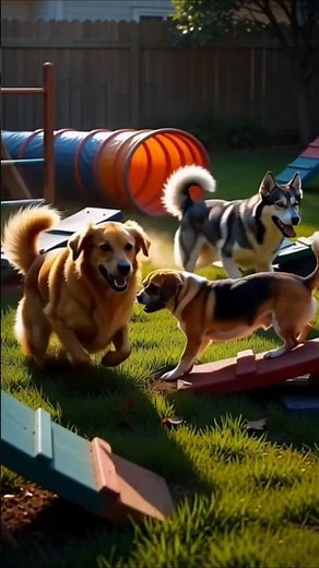 Dogs Race Through the Wildest Playground Ever!