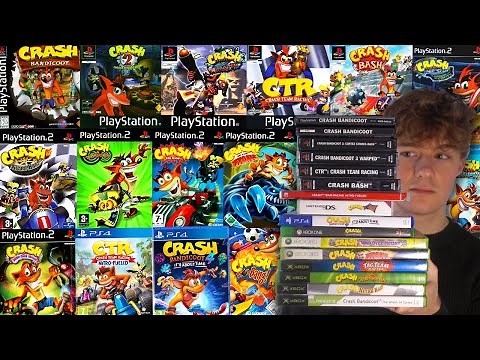 Playing every Crash Bandicoot game in one video