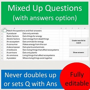 Mix and Match questions