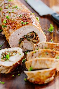 My Stuffed Pork Tenderloin recipe is so juicy and delicious every time! RECIPE: https://natashaskitchen.com/stuffed-pork-tenderloin/ #stuffedporktenderloin #porktenderloin #pork | NatashasKitchen.com