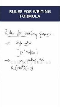 Rules for writing formula | Inorganic Chemistry | Online Classes | Chemistry EduHub