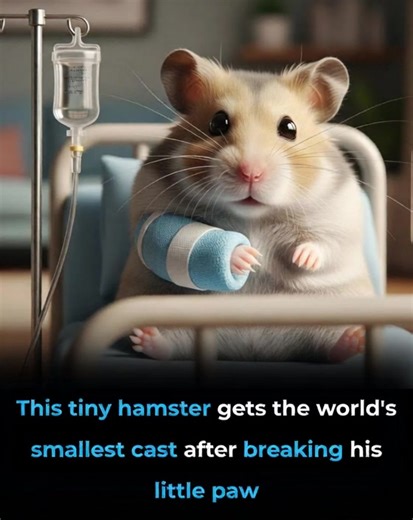 1.2K views | Meet the tiny hamster with the world's smallest cast—showing how care and compassion can make a big difference, no matter the size. Check out more in the comments! | Feedy Trending | Facebook