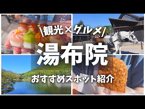【湯布院】王道観光と絶品グルメ食べ歩き！由布院駅から金鱗湖まで湯の坪街道を散策しながらご紹介！