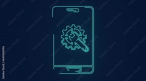 mobile phone repair service business animation