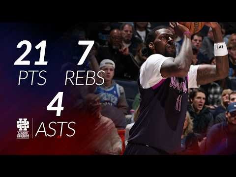 Naz Reid 21 pts 7 rebs 4 asts vs Mavericks 25/26 season