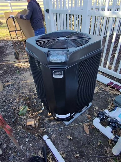 Adding Jandy Heat Pump to Pool Equipment. #poolguy #equipment #upgrades #jandypoolproducts #heatpump #pooltok #swimmingpool #poolmaintenance #fyp #fouryou #fouryoupage