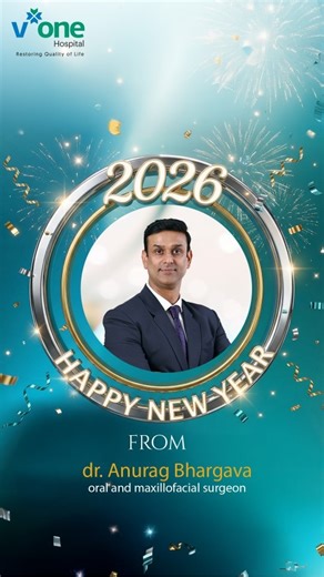 V One Multi-Speciality Hospital Indore on Instagram: "🥳 Welcoming 2026 with hope, care, and healthier smiles for everyone. This New Year, let’s resolve to prioritise timely care and increased awareness of oral health. ✨ Wishing a year filled with confidence, comfort, and good health. — Dr. Anurag Bhargava Oral & Maxillofacial Surgeon . . . . . . . #happynewyear #happynewyear2026 #newyear #newyearreel #newyearresolution #year2026 #instagramreel #instagram #dranuragbhargava #vonehospital #indorec