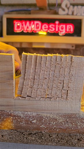 What do you feel about yellow light? Wood pre cut asmr #woodworking | DWDesign