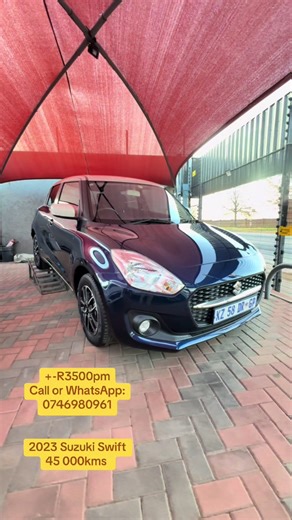 2023 Suzuki GLX 1.2L Manual with 45000kms on the clock and a Full Franchise service history Features include Suzuki swift * keyless start * rear pdc * reverse cam * alloy wheels * Electric windows * Bluetooth audio and calling And more Available for R209 995#carsforsalesa #carsalesmen #francecarsalesrep #cheapcarsforsale #francecarsalesrep #suzukiswift