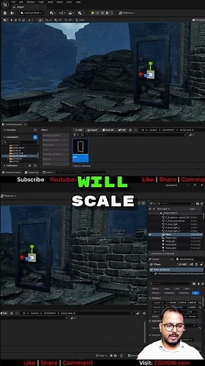 Create a Simple Portal Gate Effect in Unreal Engine 5 #shorts