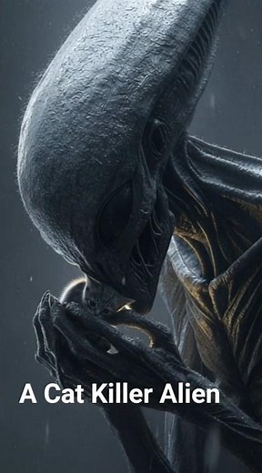 A cat killer Alien #horror #kidsvideo #alienworlds #viral