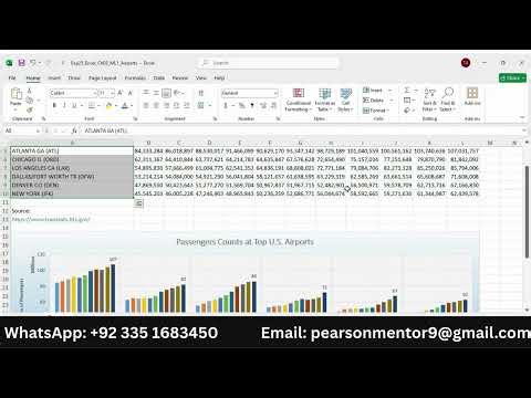 Exp25_Excel_Ch03_ML1_Airports | Excel Chapter 3 Grader Mid-Level 1 - Airport Passenger Counts