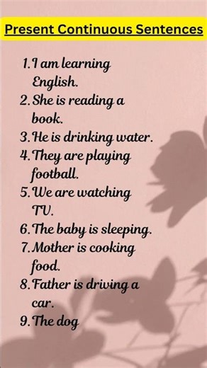 Learn 10 Present Continuous Sentences | Daily English Practice | Beginners A1-A2