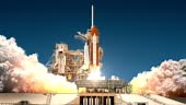 Space Shuttle Launch. Realistic 3D Animation. 4K. Ultra High...