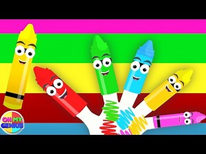 Crayons Finger Family, Baby Song and Kindergarten Nursery Rhyme