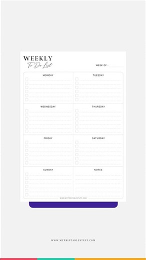 Printable Classic Weekly To-Do List Templates | A4 & US Letter | Portrait & Landscape