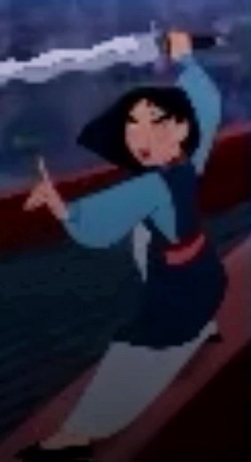 Animated Sword Fighting Scenes Featuring Mulan-Inspired Heroine