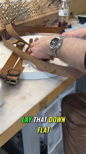 Crafting Leather Belts: Attaching Rivets Like a Pro! #shorts