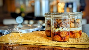 We had several packages of bratwurst down in the freezer that was starting to get burnt. We don't grill this stuff as much in the winter months, and we didn't want to lose any of it. So why not can some of it up for a nice long term shelf stable snack! As for canning projects, this one is pretty darn easy. Simply chop up your sausage into small chunks, and loosely pack into cold clean jar. Leave about 1" of head space, and wipe down the rims of the jars with vinegar. Apply lid and bands, and pla