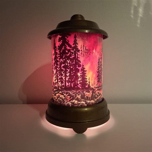 Vintage Forest Fire Scene Table Lamp A.B. Leech 1950 Electric Roto-vue Jr Motion Lamp Forest Fire Country Scene HTF - Etsy