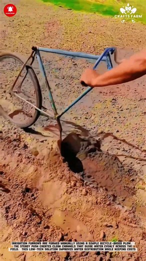 Manual Furrow Making with Wheel Hoe: Precise Soil Preparation for Crop Rows