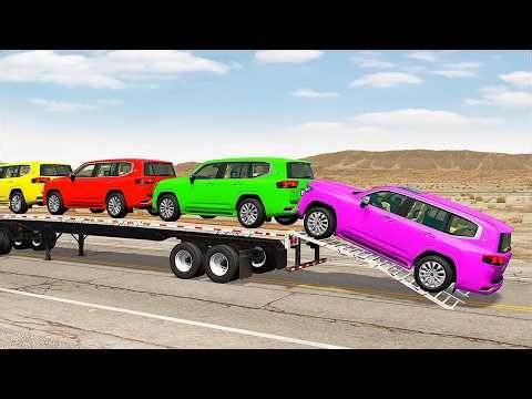 Lightning McQueen vs GIANT Color-Changing Ball on Extreme Roads! | BeamNG.Drive 🚗🌈💥