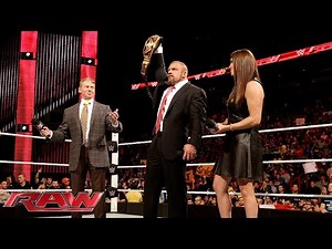 The McMahon family celebrates Triple H's Royal Rumble Match victory: Raw, January 25, 2016