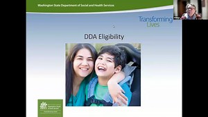 Applying to DDA (Developmental Disabilities Administration)