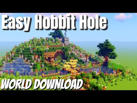 How to Build a HOBBIT HOLE in Minecraft WITH WORLD DOWNLOAD: Easy Minecraft Hobbit Hole Tutorial