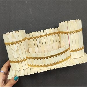 Ice Cream Sticks DIY Craft _ Table decor | Deep's CRAFT