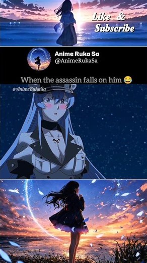 When the assassin falls on him 😂 #anime #animeedit #animeshorts
