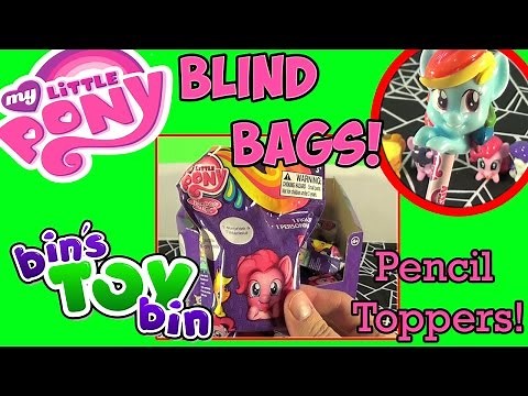 My Little Pony Mystery Blind Bags Pencil Toppers! Opening by Bin's Toy Bin